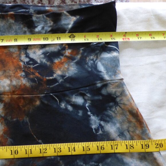 QUIRKY GOTH BOHO HIPPY TIE DYE MULTI COLOR FRINGE MAXI SKIRT XL - Picture 6 of 8